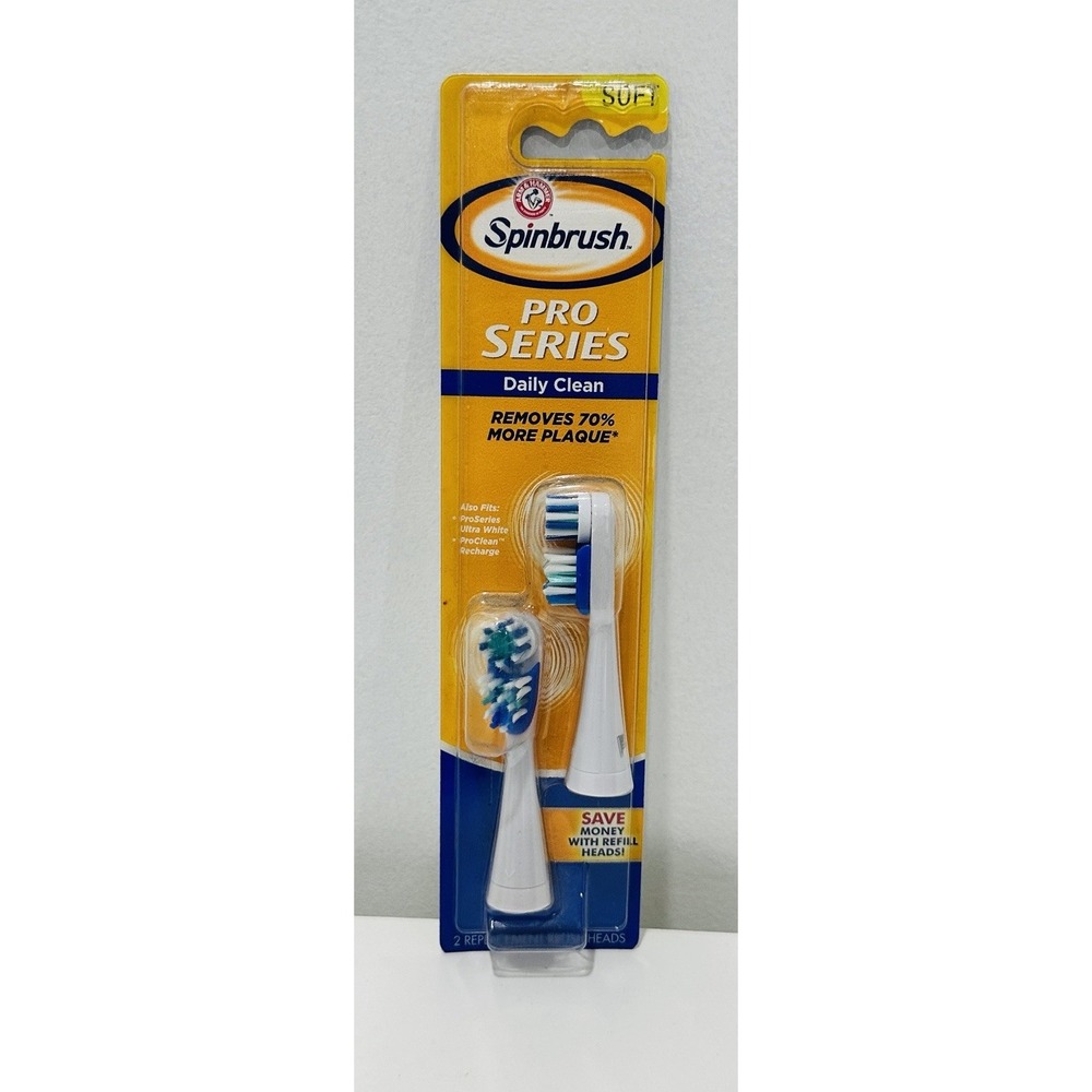 Arm & Hammer Spinbrush Pro Clean Replacement Heads 2 Refills Soft White 00080
